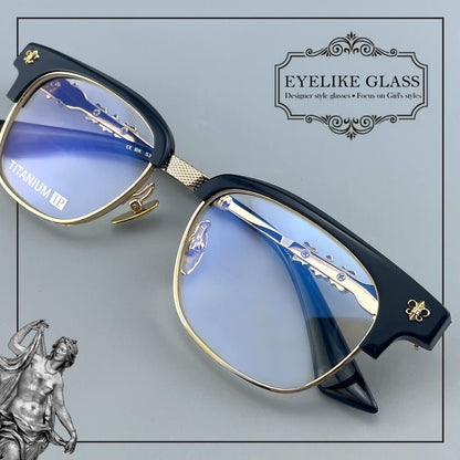 Limited Edition Handcrafted Browline Eyeglass Frame | Gothic Carved Acetate – CH8224 - HP eyeglasses