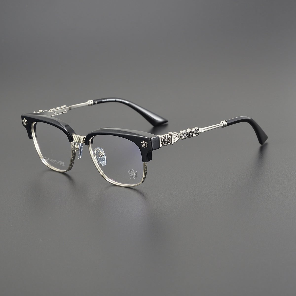 Limited Edition Handcrafted Browline Eyeglass Frame | Gothic Carved Acetate – CH8224 - HP eyeglasses
