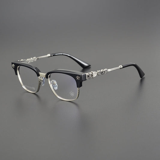 Limited Edition Handcrafted Browline Eyeglass Frame | Gothic Carved Acetate – CH8224 - HP eyeglasses