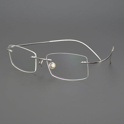 Lindberg - Inspired 925 Silver & Titanium Rimless Eyeglasses – Ultra - Lightweight, No - Screw Frame for Men | Master - Crafted Minimalist Design - HP eyeglasses