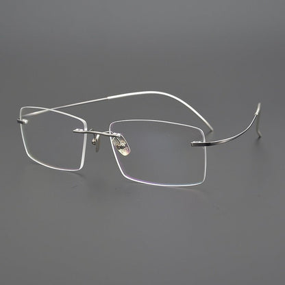 Lindberg - Inspired 925 Silver & Titanium Rimless Eyeglasses – Ultra - Lightweight, No - Screw Frame for Men | Master - Crafted Minimalist Design - HP eyeglasses