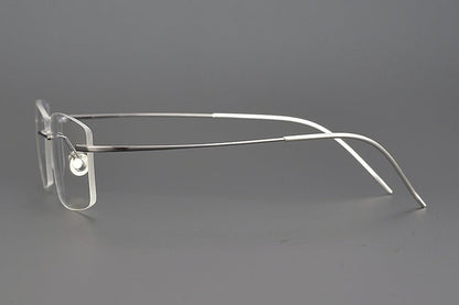 Lindberg - Inspired 925 Silver & Titanium Rimless Eyeglasses – Ultra - Lightweight, No - Screw Frame for Men | Master - Crafted Minimalist Design - HP eyeglasses