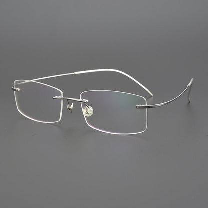 Lindberg - Inspired 925 Silver & Titanium Rimless Eyeglasses – Ultra - Lightweight, No - Screw Frame for Men | Master - Crafted Minimalist Design - HP eyeglasses
