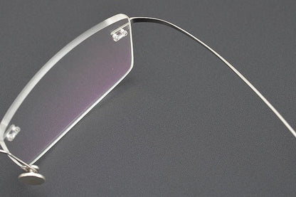 Lindberg - Inspired 925 Silver & Titanium Rimless Eyeglasses – Ultra - Lightweight, No - Screw Frame for Men | Master - Crafted Minimalist Design - HP eyeglasses