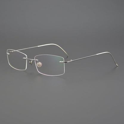 Lindberg - Inspired 925 Silver & Titanium Rimless Eyeglasses – Ultra - Lightweight, No - Screw Frame for Men | Master - Crafted Minimalist Design - HP eyeglasses