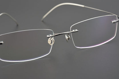 Lindberg - Inspired 925 Silver & Titanium Rimless Eyeglasses – Ultra - Lightweight, No - Screw Frame for Men | Master - Crafted Minimalist Design - HP eyeglasses