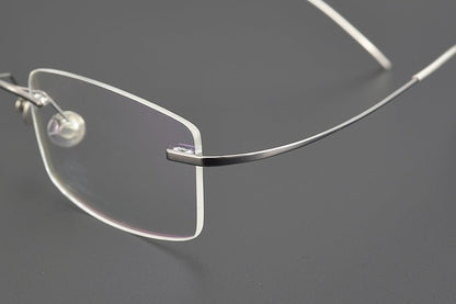 Lindberg - Inspired 925 Silver & Titanium Rimless Eyeglasses – Ultra - Lightweight, No - Screw Frame for Men | Master - Crafted Minimalist Design - HP eyeglasses