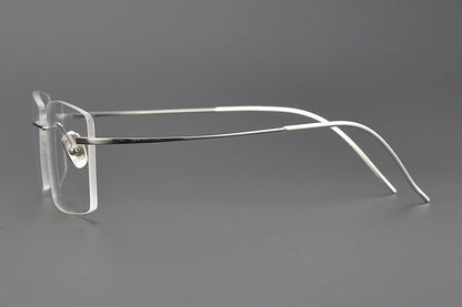 Lindberg - Inspired 925 Silver & Titanium Rimless Eyeglasses – Ultra - Lightweight, No - Screw Frame for Men | Master - Crafted Minimalist Design - HP eyeglasses