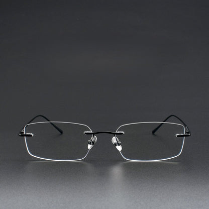 Low-Profile Rimless Glasses | Ultra-Light Pure Titanium Gold Prescription Frame for Men & Women 52021 - HP eyeglasses