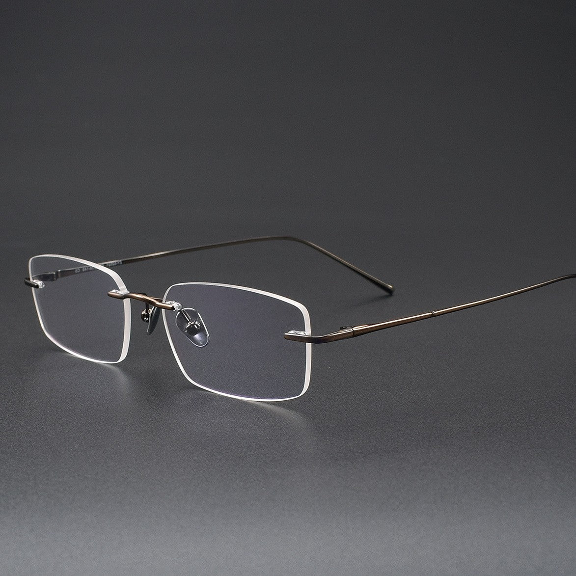 Low-Profile Rimless Glasses | Ultra-Light Pure Titanium Gold Prescription Frame for Men & Women 52021 - HP eyeglasses