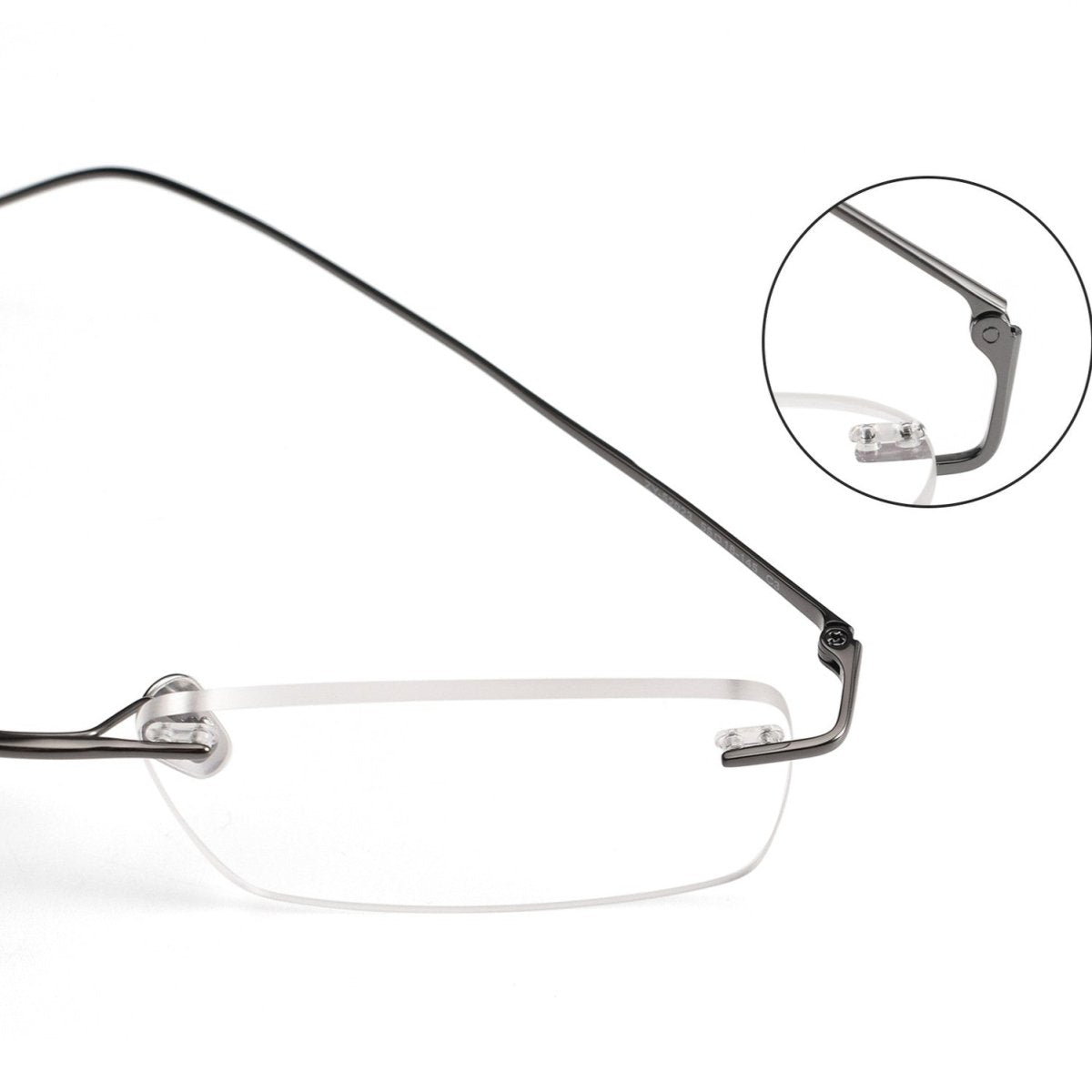 Low-Profile Rimless Glasses | Ultra-Light Pure Titanium Gold Prescription Frame for Men & Women 52021 - HP eyeglasses