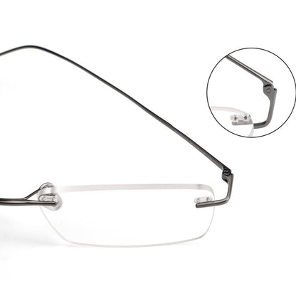 Low-Profile Rimless Glasses | Ultra-Light Pure Titanium Gold Prescription Frame for Men & Women 52021 - HP eyeglasses