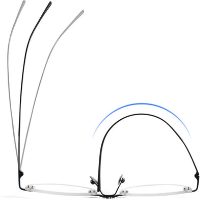 Low-Profile Rimless Glasses | Ultra-Light Pure Titanium Gold Prescription Frame for Men & Women 52021 - HP eyeglasses