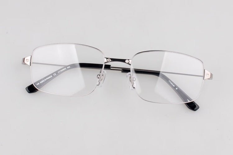 Luxury Cartier - Style Titanium Eyeglasses Frame Square Full Rim Lightweight Business Optical Glasses 16g CT0554O - HP eyeglasses
