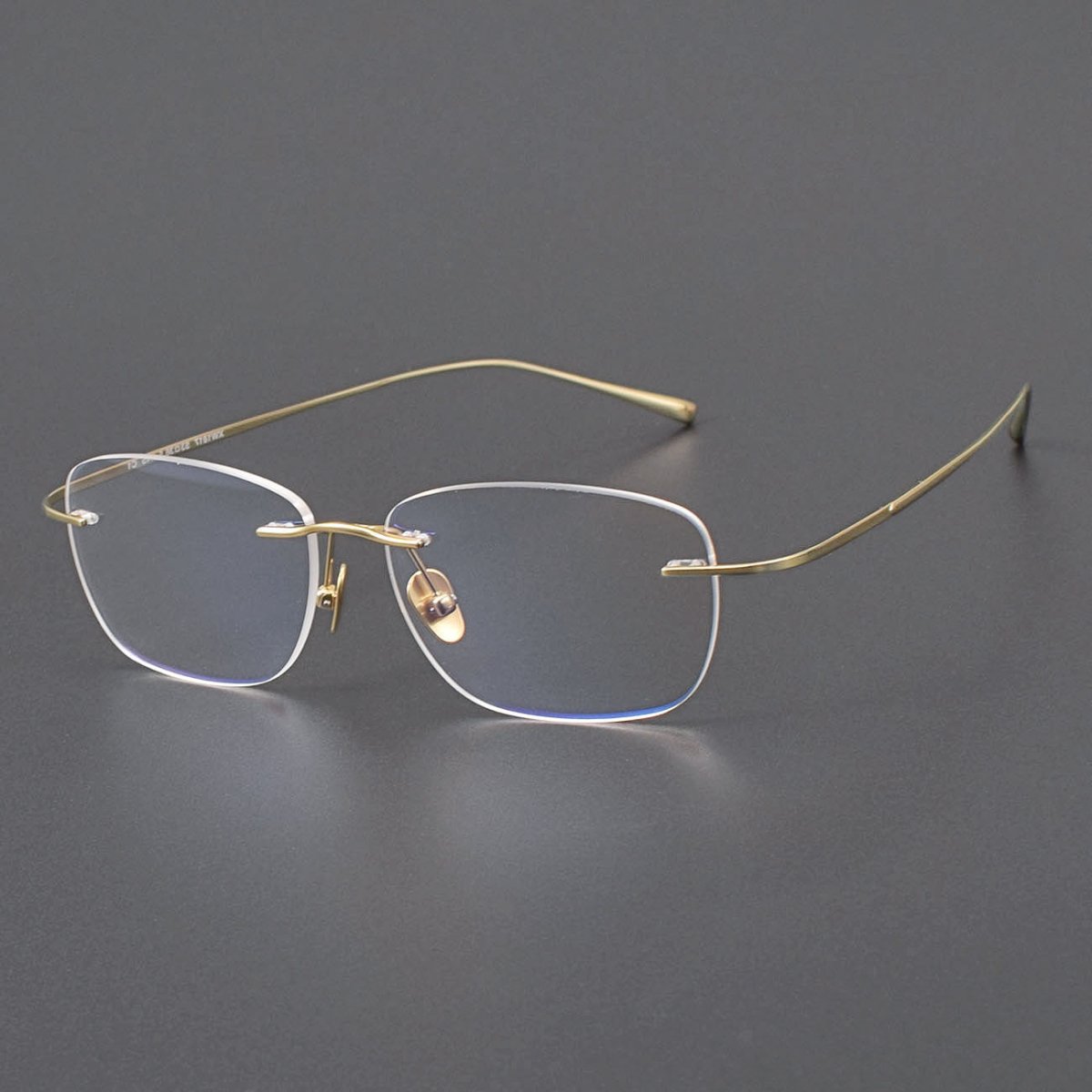 Luxury Pure Titanium Rimless Glasses | Screwless Ultra-Light Gold Optical Frame for Men & Women XW1817 - HP eyeglasses