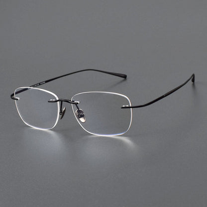 Luxury Pure Titanium Rimless Glasses | Screwless Ultra-Light Gold Optical Frame for Men & Women XW1817 - HP eyeglasses