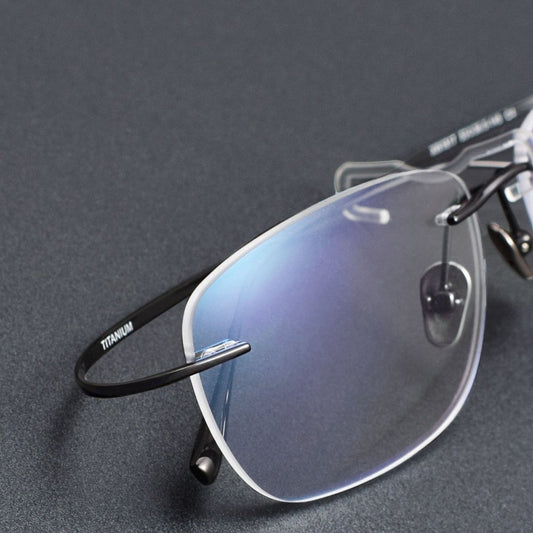 Luxury Pure Titanium Rimless Glasses | Screwless Ultra-Light Gold Optical Frame for Men & Women XW1817 - HP eyeglasses