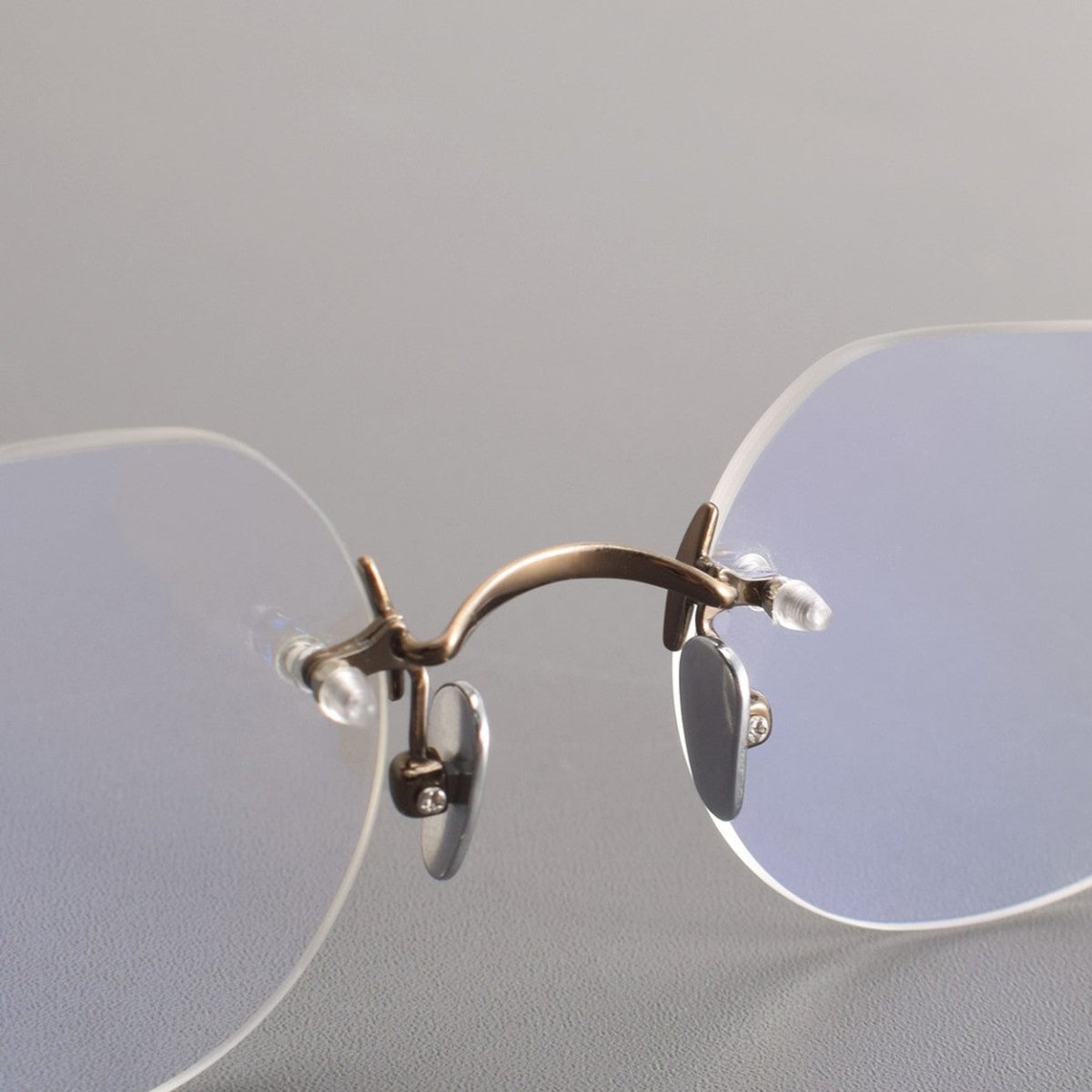 Luxury Rimless Polygon Glasses with Pure Titanium Frame | Designer Optical Eyeglasses ZY008 - HP eyeglasses