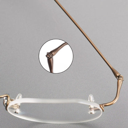 Luxury Rimless Polygon Glasses with Pure Titanium Frame | Designer Optical Eyeglasses ZY008 - HP eyeglasses