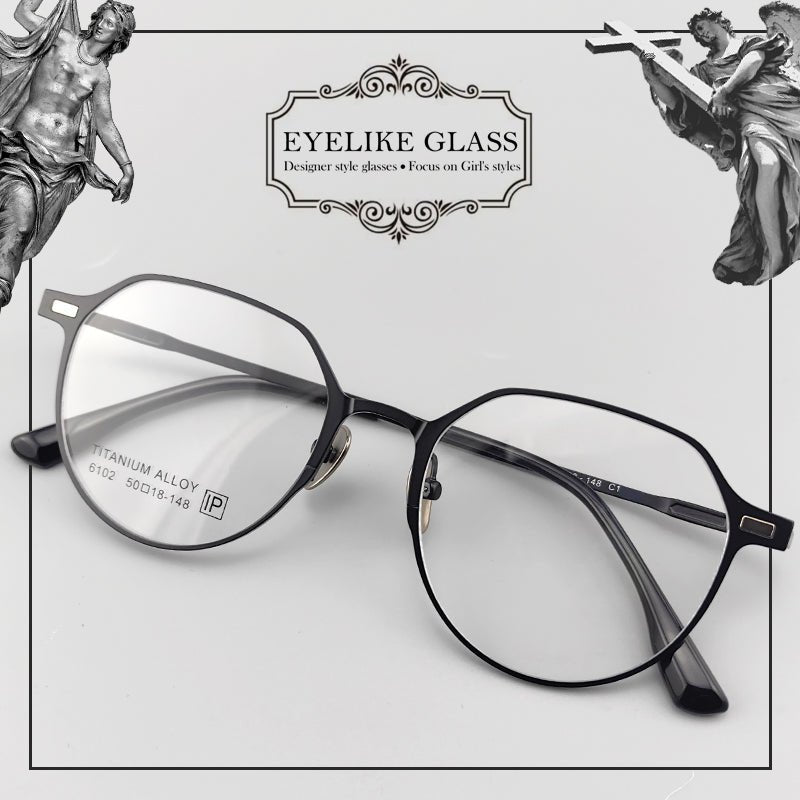 Magnetic Round Glasses for Men & Women – Full Frame Eyeglasses with Magnetic Clip - On Sunglasses | Prescription Ready, Ultra - Light Design - HP eyeglasses