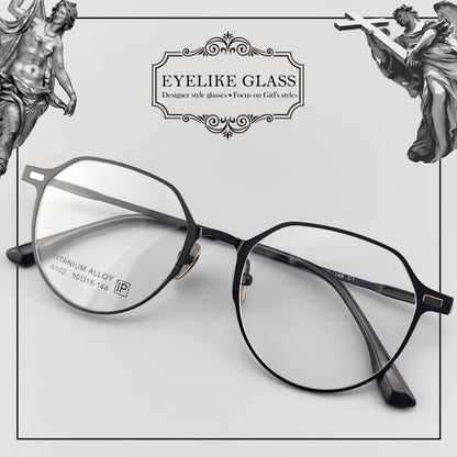 Magnetic Round Glasses for Men & Women – Full Frame Eyeglasses with Magnetic Clip - On Sunglasses | Prescription Ready, Ultra - Light Design - HP eyeglasses