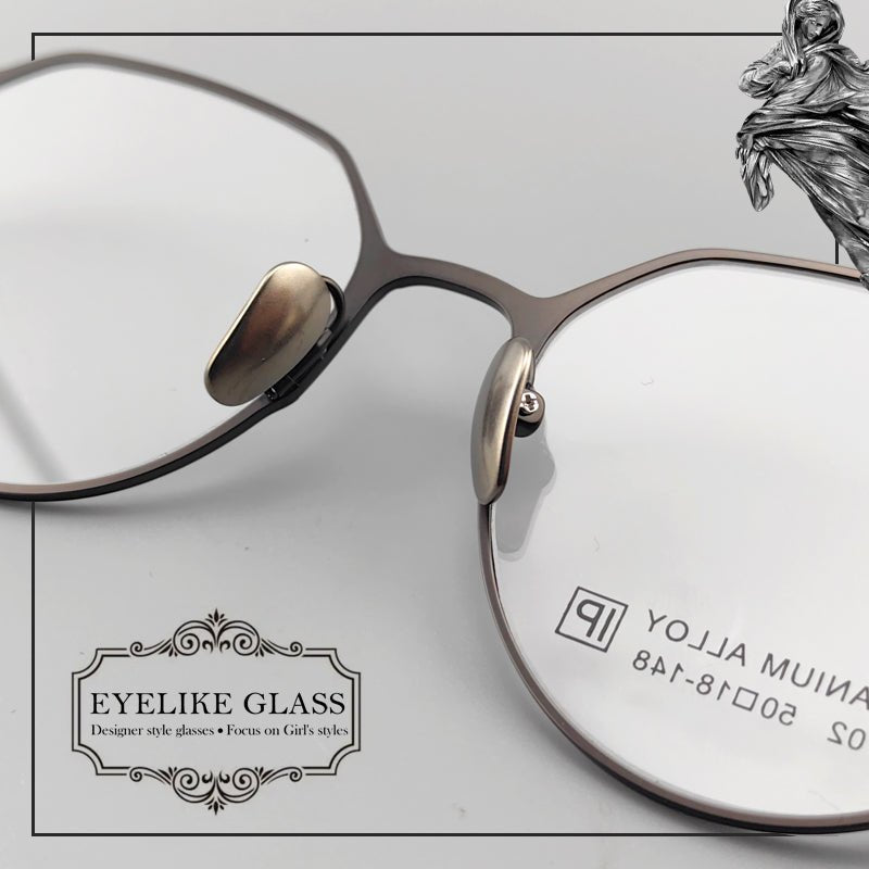 Magnetic Round Glasses for Men & Women – Full Frame Eyeglasses with Magnetic Clip - On Sunglasses | Prescription Ready, Ultra - Light Design - HP eyeglasses