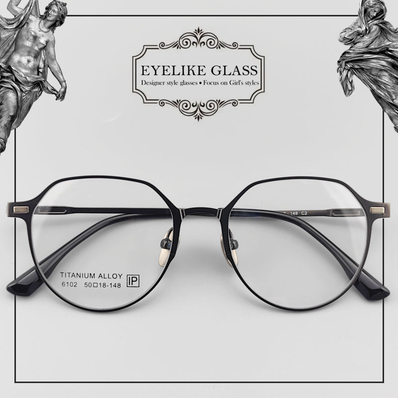 Magnetic Round Glasses for Men & Women – Full Frame Eyeglasses with Magnetic Clip - On Sunglasses | Prescription Ready, Ultra - Light Design - HP eyeglasses