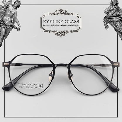 Magnetic Round Glasses for Men & Women – Full Frame Eyeglasses with Magnetic Clip - On Sunglasses | Prescription Ready, Ultra - Light Design - HP eyeglasses