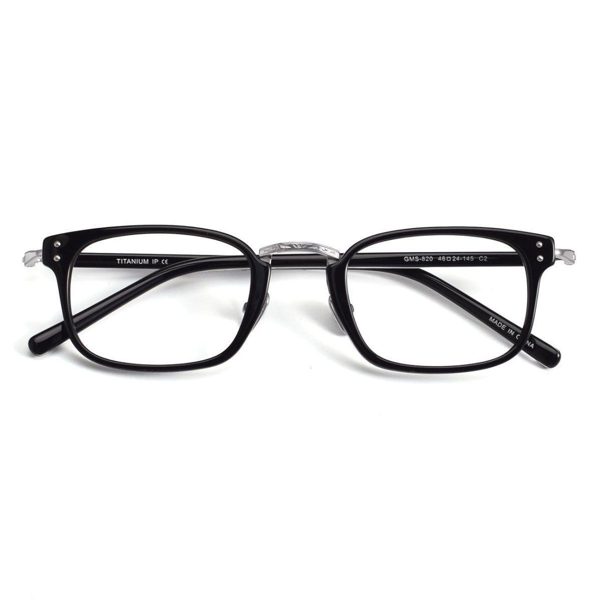 MASUNAGA Inspired GMS - 820 Acetate Glasses – Small Square Full Frame (46mm) - HP eyeglasses