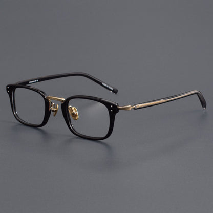 MASUNAGA Inspired GMS - 820 Acetate Glasses – Small Square Full Frame (46mm) - HP eyeglasses