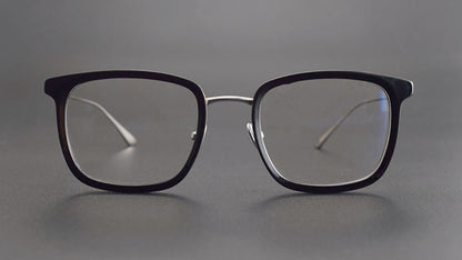 MASUNAGA Inspired Titanium Glasses – Lightweight Square Full Frame - Empire - HP eyeglasses