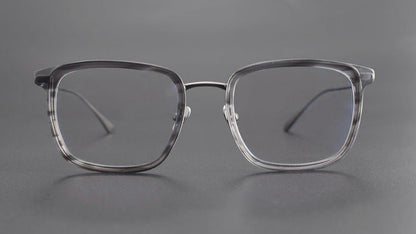 MASUNAGA Inspired Titanium Glasses – Lightweight Square Full Frame - Empire - HP eyeglasses
