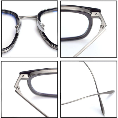 MASUNAGA Inspired Titanium Glasses – Lightweight Square Full Frame - Empire - HP eyeglasses