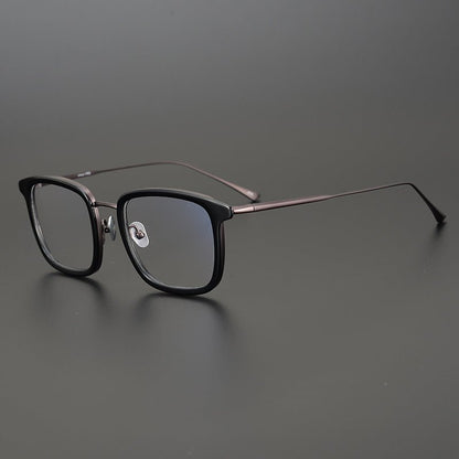 MASUNAGA Inspired Titanium Glasses – Lightweight Square Full Frame - Empire - HP eyeglasses