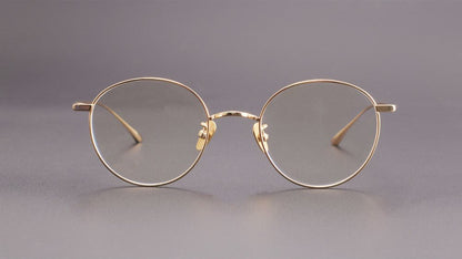 MASUNAGA Style GMS - 835 Titanium Glasses - Lightweight Round Frame (50mm) - HP eyeglasses