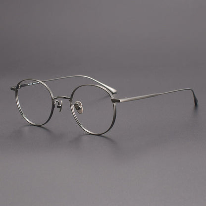 MASUNAGA Style GMS - 835 Titanium Glasses - Lightweight Round Frame (50mm) - HP eyeglasses