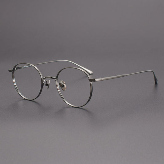 MASUNAGA Style GMS - 835 Titanium Glasses - Lightweight Round Frame (50mm) - HP eyeglasses