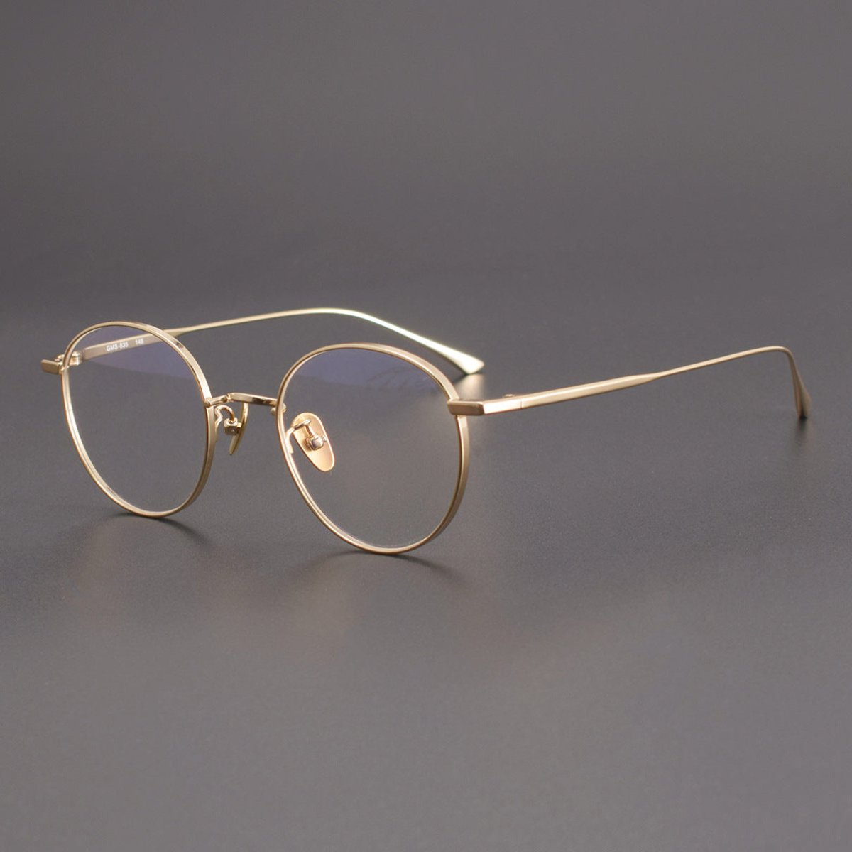 MASUNAGA Style GMS - 835 Titanium Glasses - Lightweight Round Frame (50mm) - HP eyeglasses