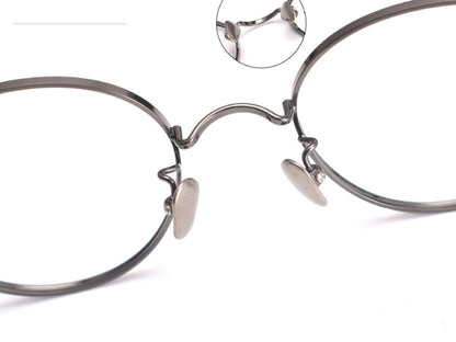 MASUNAGA Style GMS - 835 Titanium Glasses - Lightweight Round Frame (50mm) - HP eyeglasses