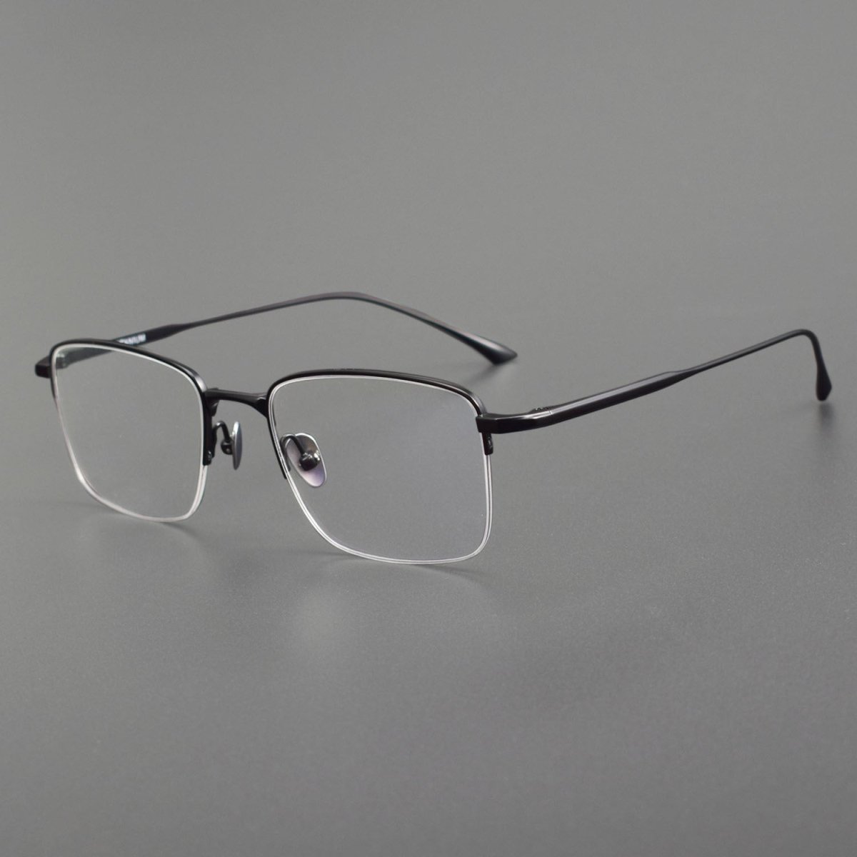 MIES Titanium Semi - Rimless Glasses – Ultra - Light Gold Frame for Men & Women - HP eyeglasses