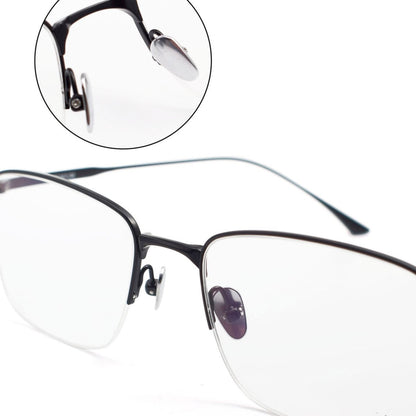 MIES Titanium Semi - Rimless Glasses – Ultra - Light Gold Frame for Men & Women - HP eyeglasses