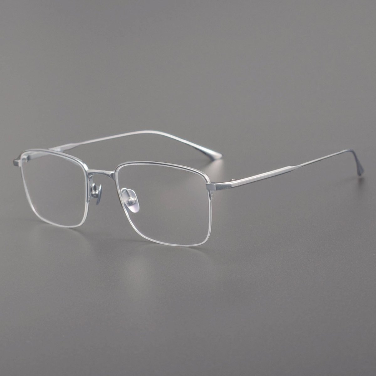 MIES Titanium Semi - Rimless Glasses – Ultra - Light Gold Frame for Men & Women - HP eyeglasses
