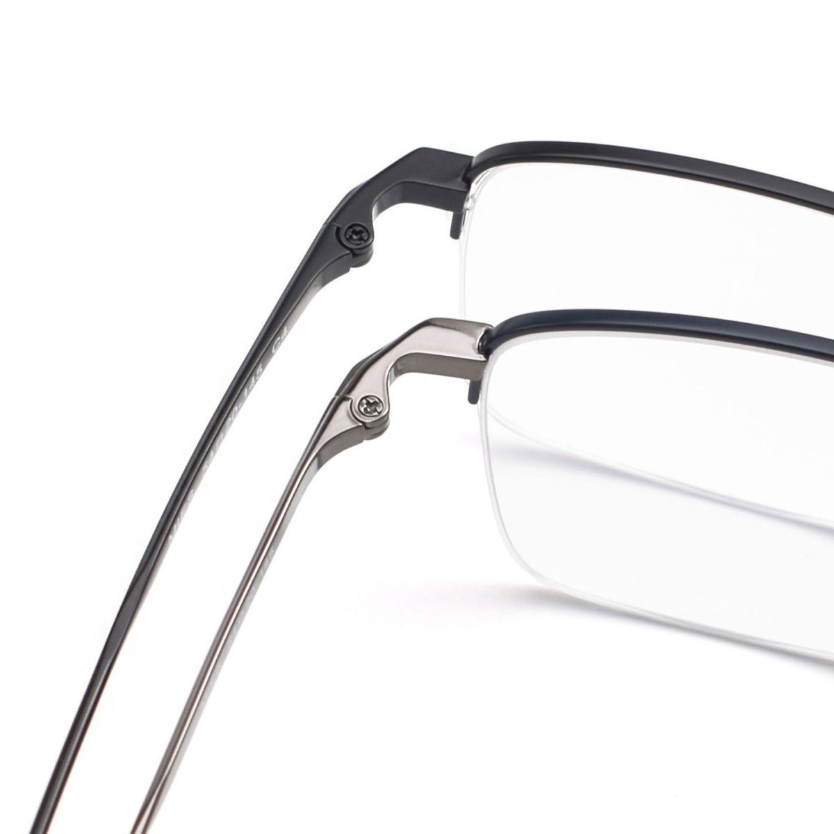 MIES Titanium Semi - Rimless Glasses – Ultra - Light Gold Frame for Men & Women - HP eyeglasses