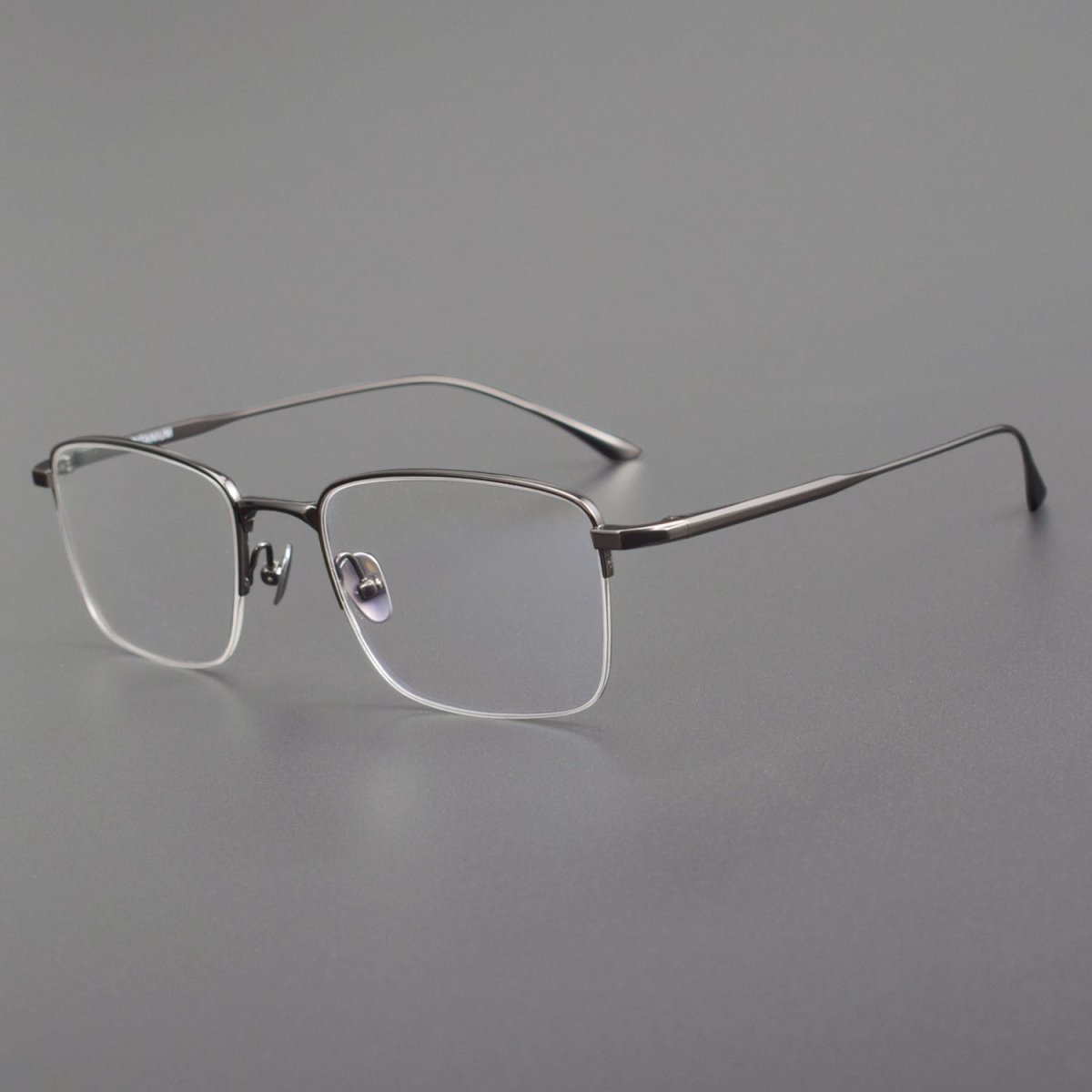 MIES Titanium Semi - Rimless Glasses – Ultra - Light Gold Frame for Men & Women - HP eyeglasses
