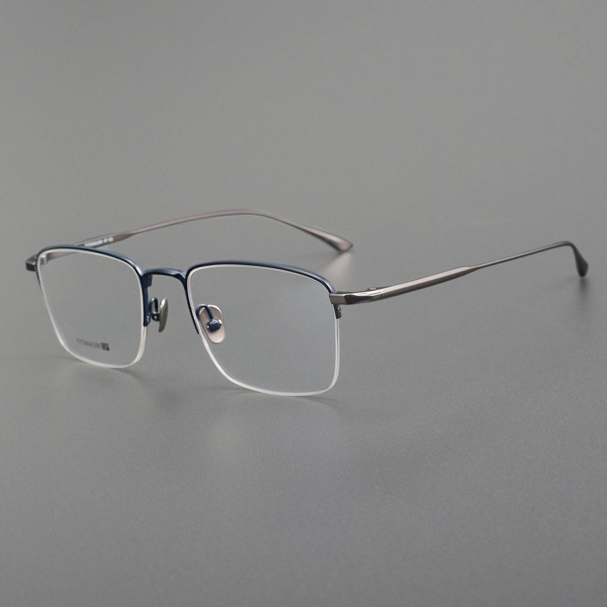 MIES Titanium Semi - Rimless Glasses – Ultra - Light Gold Frame for Men & Women - HP eyeglasses