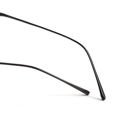 Minimalist Oval Rimless Glasses | Ultra-Light Pure Titanium Silver Optical Frame for Men & Women 52024 - HP eyeglasses