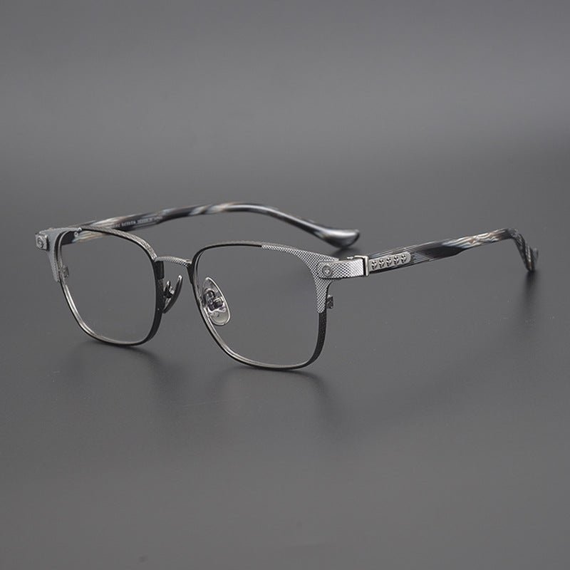 NASTYFREEZE Industrial Black Full Rim Square Glasses – Premium Titanium Frame Eyewear for Men & Women - HP eyeglasses