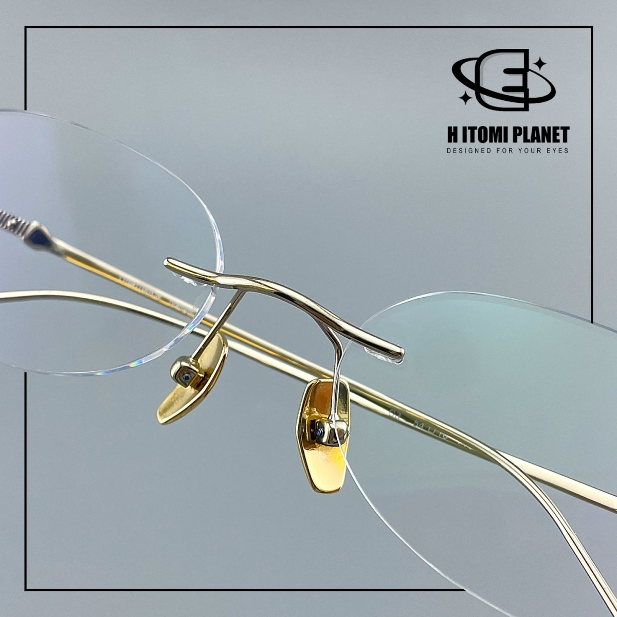 Old Money Style Pure Titanium Oval Rimless Glasses | Designer Minimalist Optical Frame for Prescription & Photochromic Lenses EO-890 - HP eyeglasses