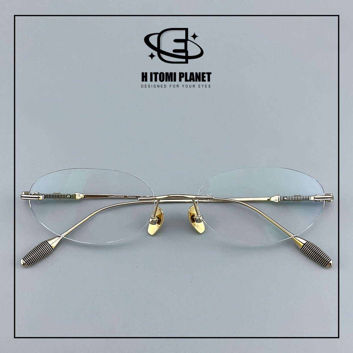Old Money Style Pure Titanium Oval Rimless Glasses | Designer Minimalist Optical Frame for Prescription & Photochromic Lenses EO-890 - HP eyeglasses
