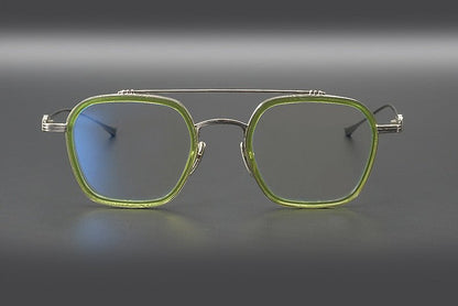 PARATESTES Double Bridge Aviator Glasses – Vintage Tortoise Full Frame - HP eyeglasses